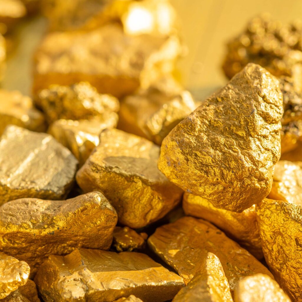 Lumps Of Gold Nuggets From Gold Discovery